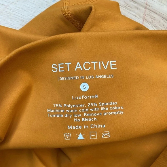 SET ACTIVE Luxeform High Rise Full Length Leggings in Orange - Picture 7 of 7